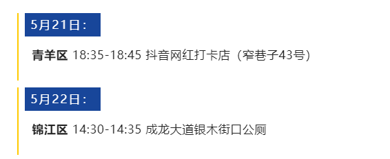 轨迹更新！到过窄巷子43号和锦江区这个公厕立即报备