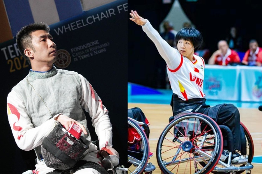 黄晓连、孙刚担任杭州第4届亚残运会开幕式中国体育代表团旗手