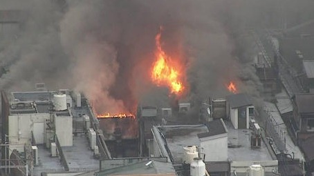 日本北九州市突发火灾