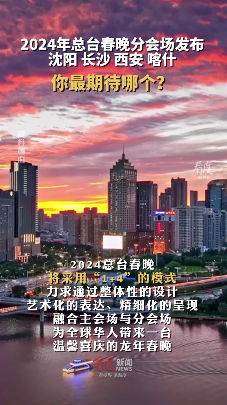 视频｜1+4！中央广播电视总台《2024年春节联欢晚会》分会场发布