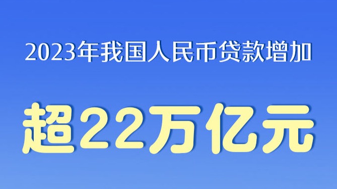 2023年我国人民币贷款增加超22万亿元