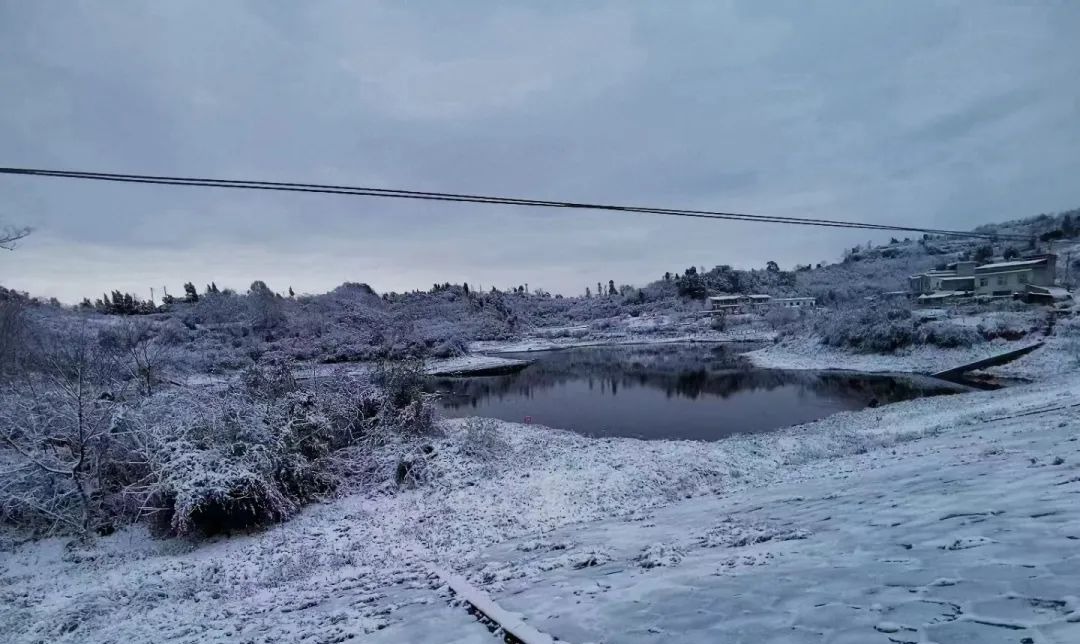 好大的雪！一夜过去，成都的雪下到这里了