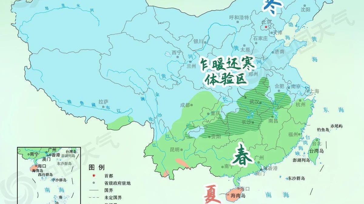 2024年入春进程图来了！四川东部已投入春的怀抱