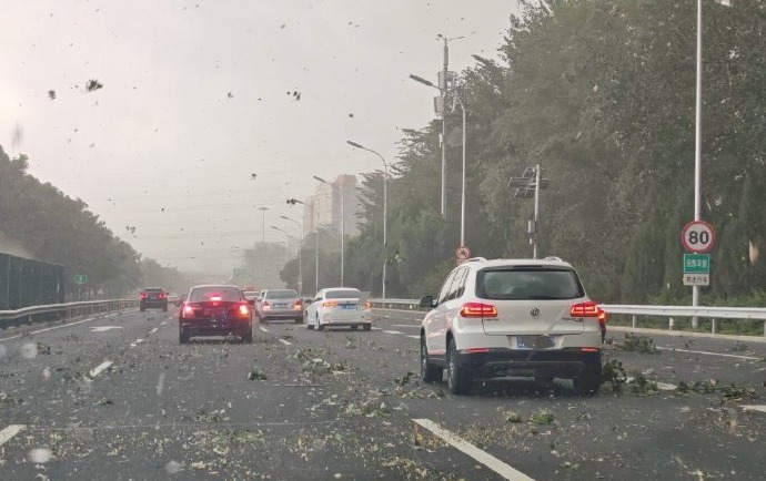 视频｜突现狂风暴雨！北京连发雷电大风冰雹三预警