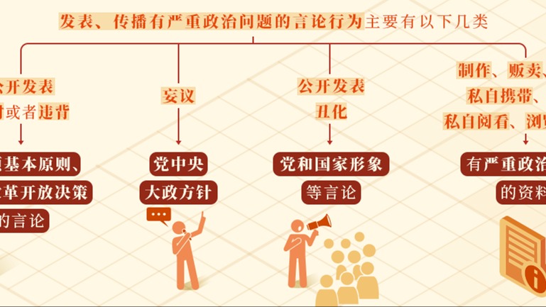 党纪学习教育·每日一课丨对发表、传播有严重政治问题言论的处分规定有哪些？