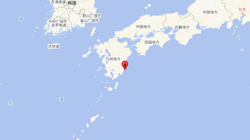 日本九州岛附近发生7.4级左右地震