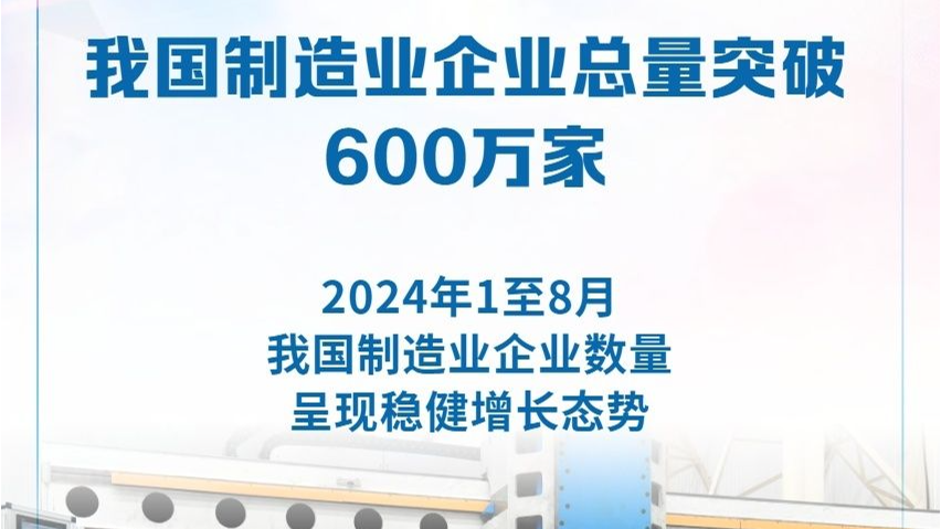 我国制造业企业总量突破600万家