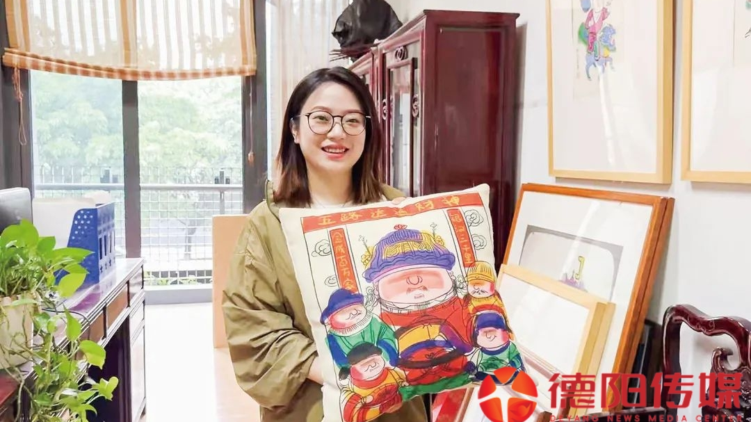 传统年画也“卖萌”？这个姑娘解锁“新玩法”，让绵竹年画火出圈！