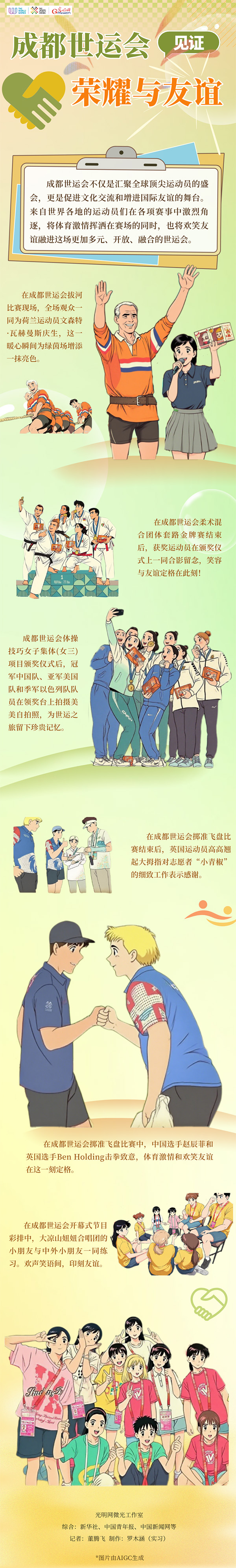 世运AI图鉴丨汗水飞洒,奖牌闪耀,拥抱定格!世运会赛场每一帧都有拼搏与友谊 世运AI图鉴丨汗水飞洒,奖牌闪耀,拥抱定格!世运会赛场每一帧都有拼搏与友谊