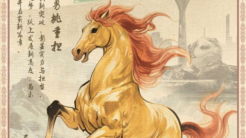 奋进之骏：创新突破结硕果，经济发展开新局｜太阳鸟漫评·天府八骏图