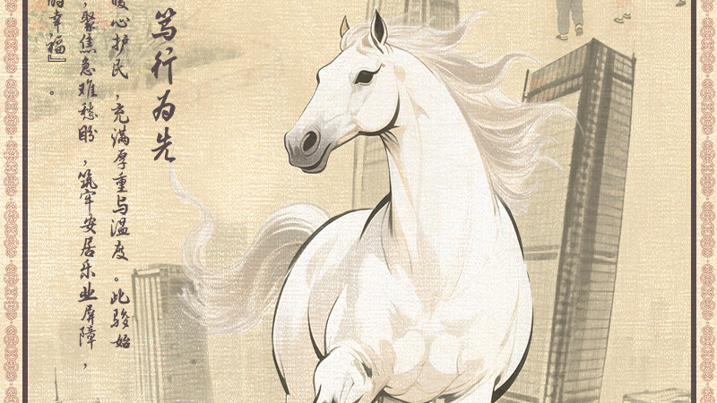 笃行之骏：脚踏实地办实事，厚植民生筑屏障｜太阳鸟漫评·天府八骏图