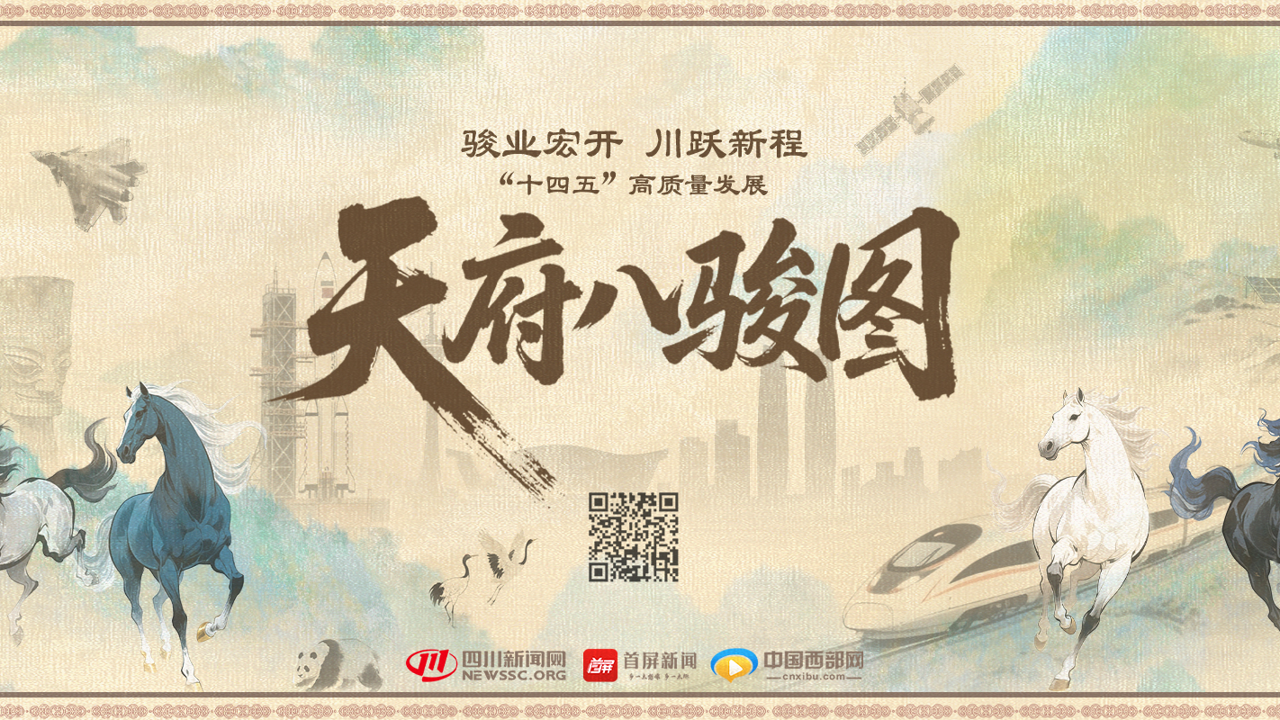 手绘长卷丨《天府八骏图》上线 云展四川奋进盛景