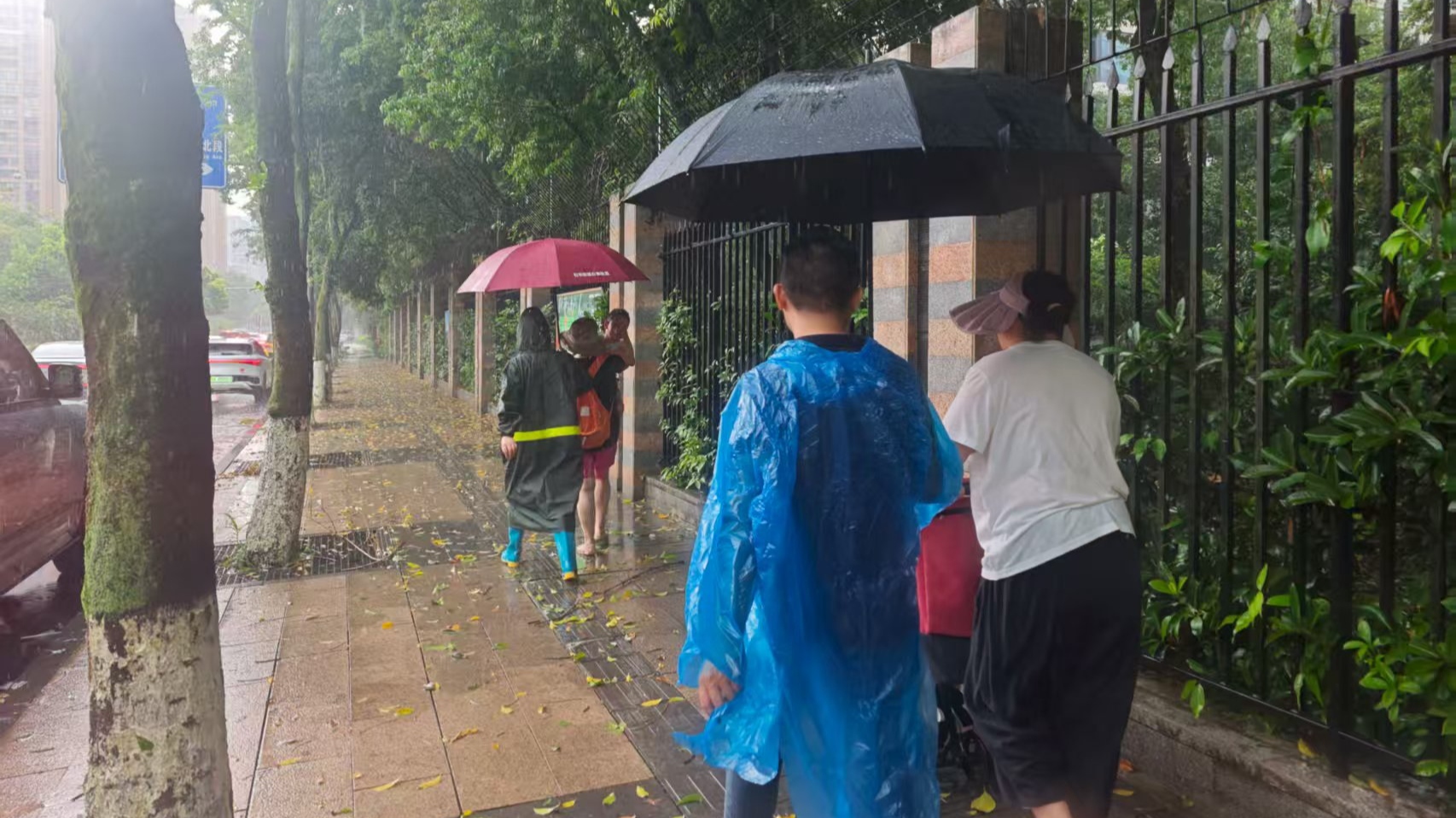 石羊街道：强降雨致城市道路积水 多方联动筑牢防汛“守护墙”
