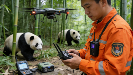 成都“国宝巡护队” 用科技为大熊猫保驾护航