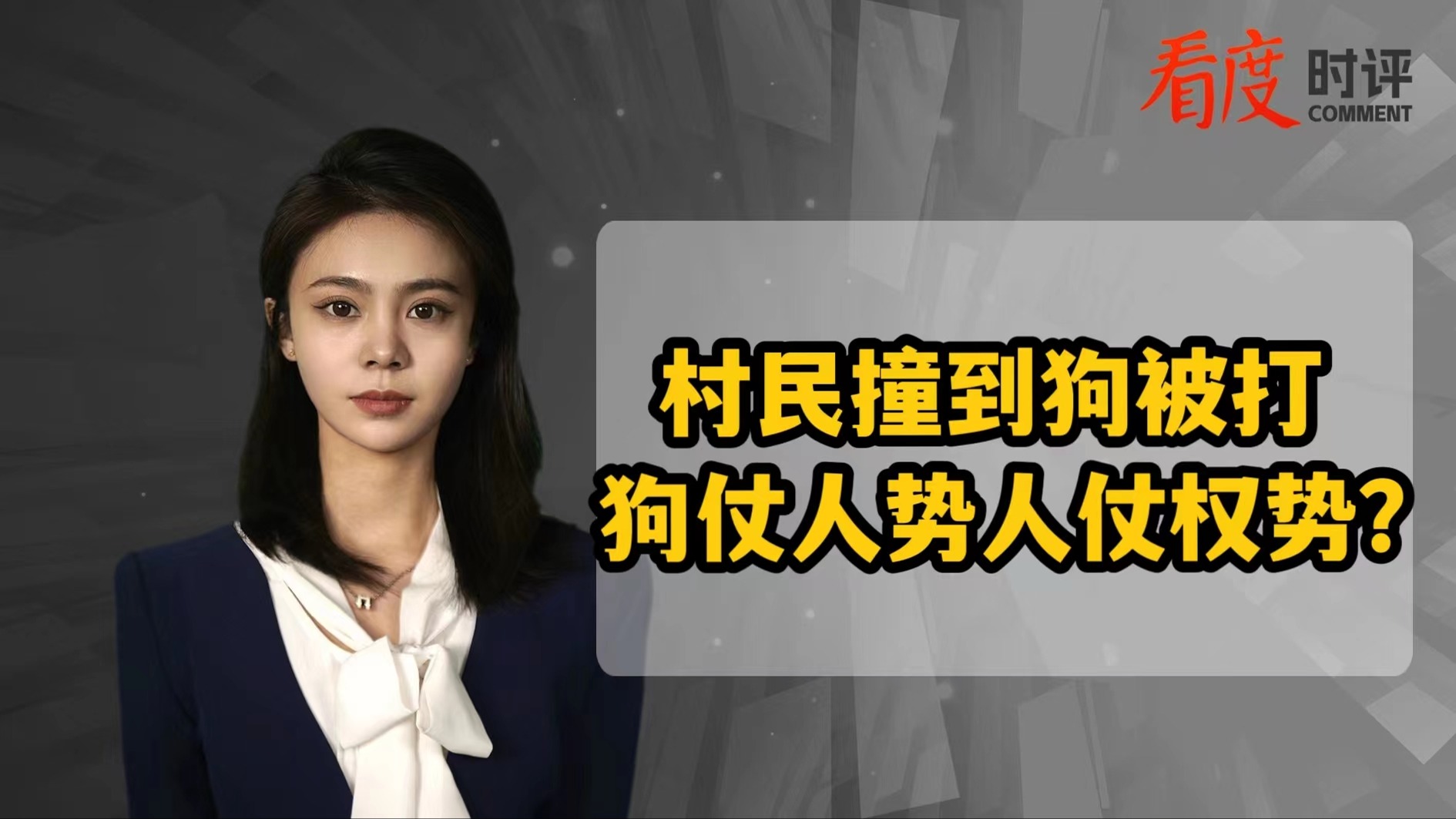 时评｜村民撞到狗被打 狗仗人势人仗权势？