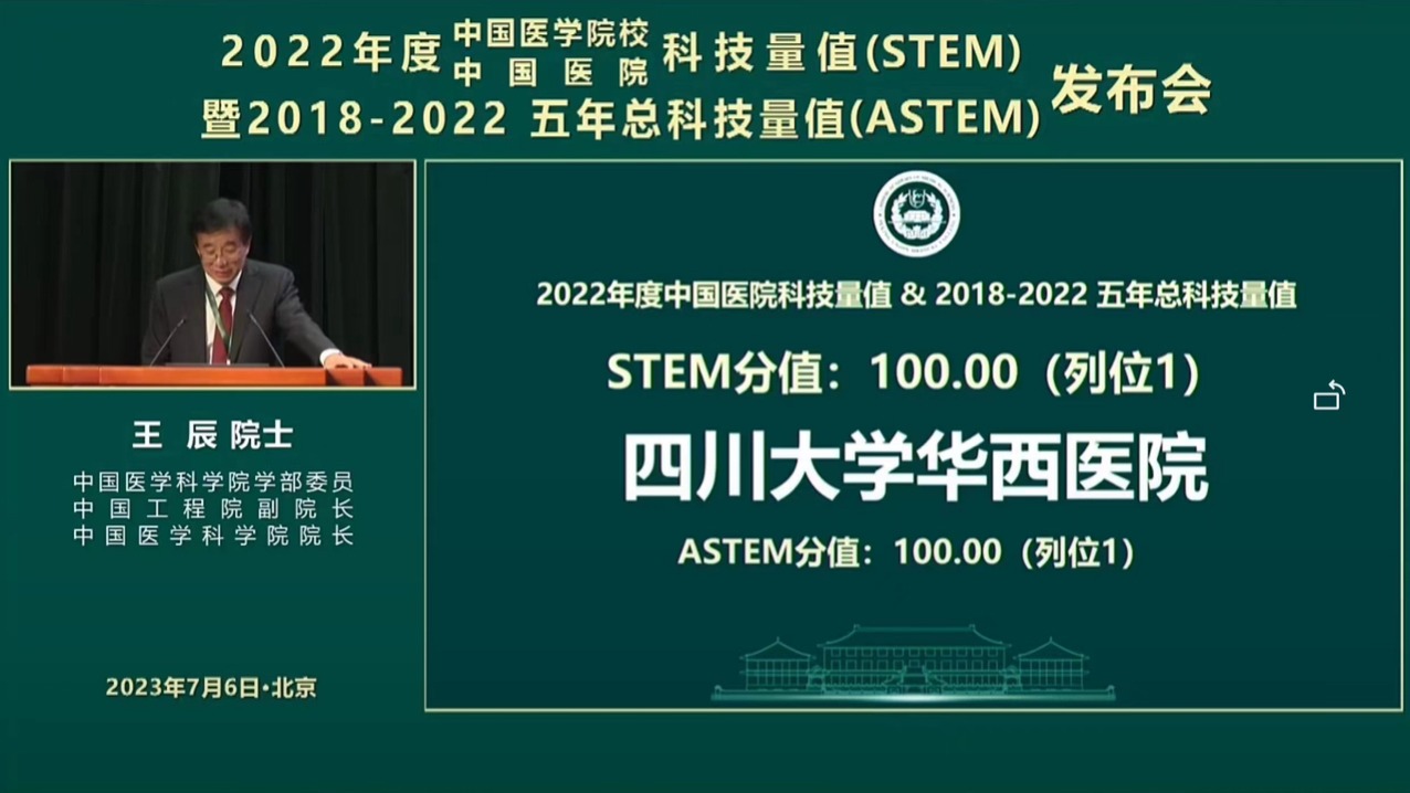 连续十年！四川大学华西医院再夺第一！