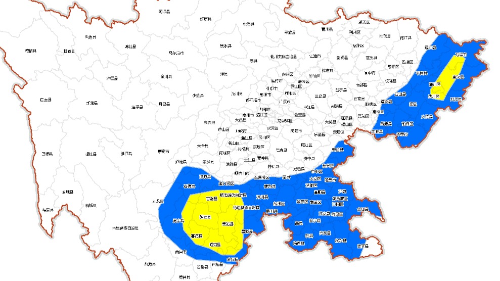 山洪灾害黄色预警！四川17地发生山洪灾害可能性较大