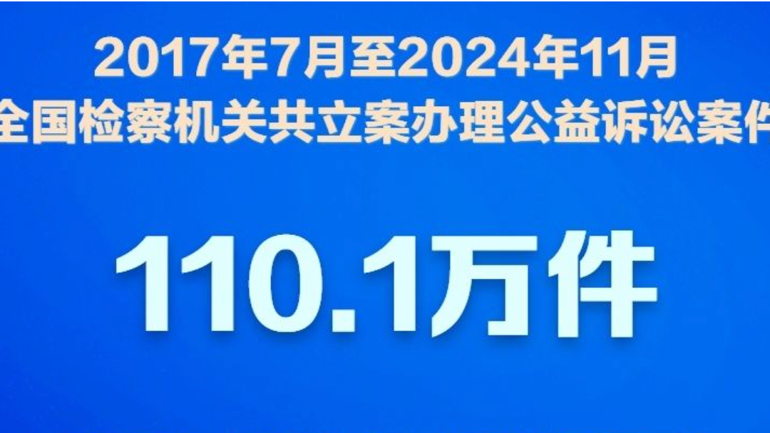 全国检察机关立案办理公益诉讼案件超110万件