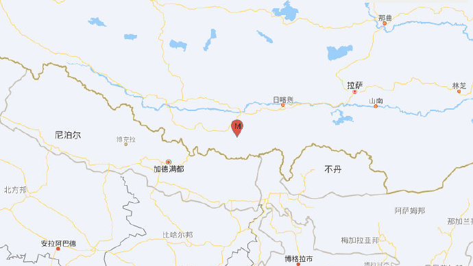 西藏日喀则市定日县发生6.8级地震，震源深度10千米