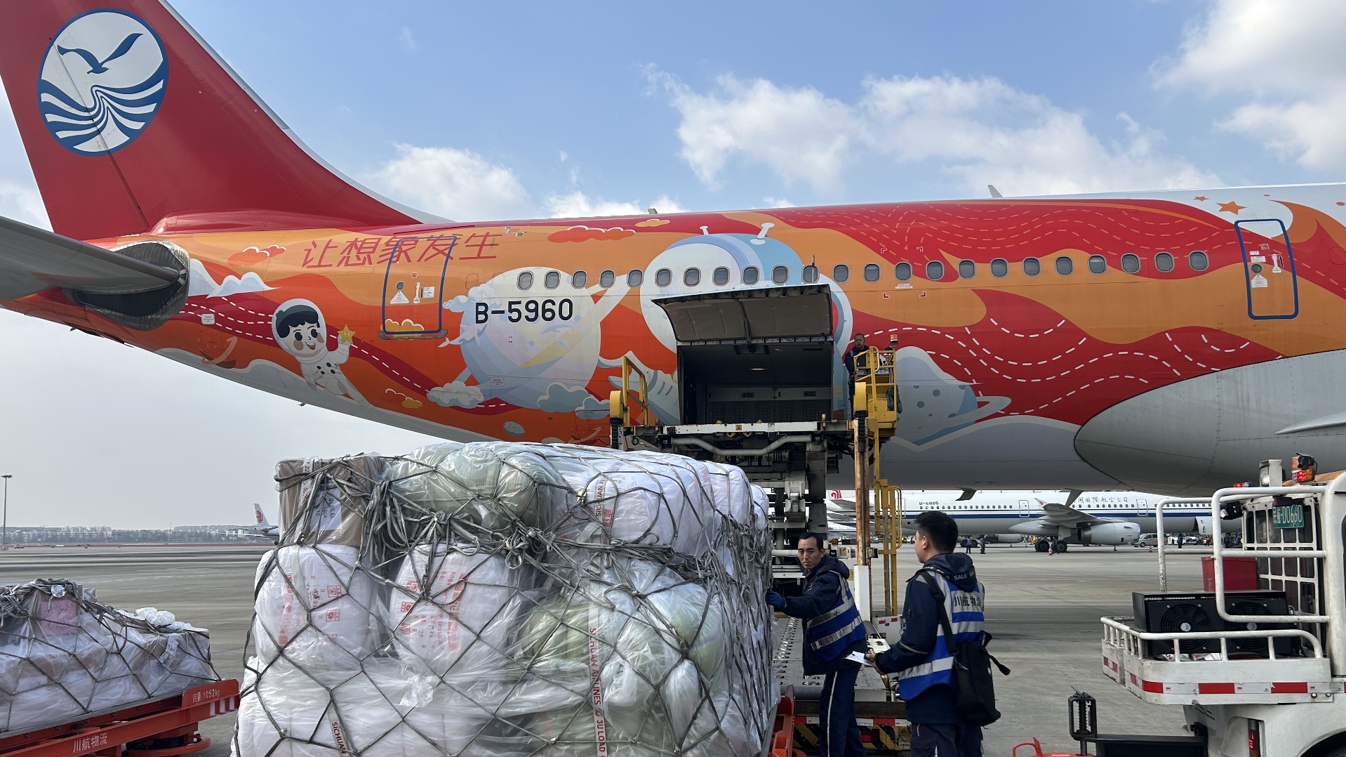 18吨救灾物资运抵西藏 四川航空投入两架航班抗震救灾