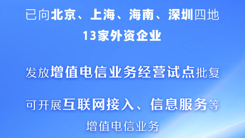 首批13家外资企业获增值电信业务经营试点批复