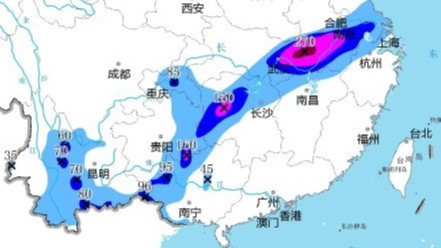 中央气象台继续发布暴雨橙色预警 安徽、湖北等地有特大暴雨