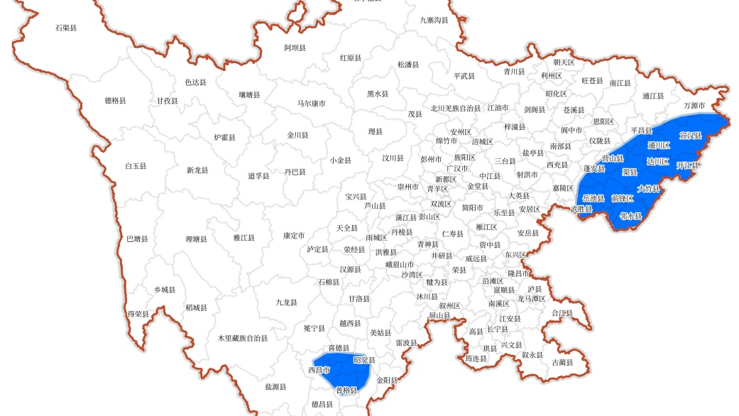 山洪灾害蓝色预警！涉及达川、西昌等22个县（市、区）