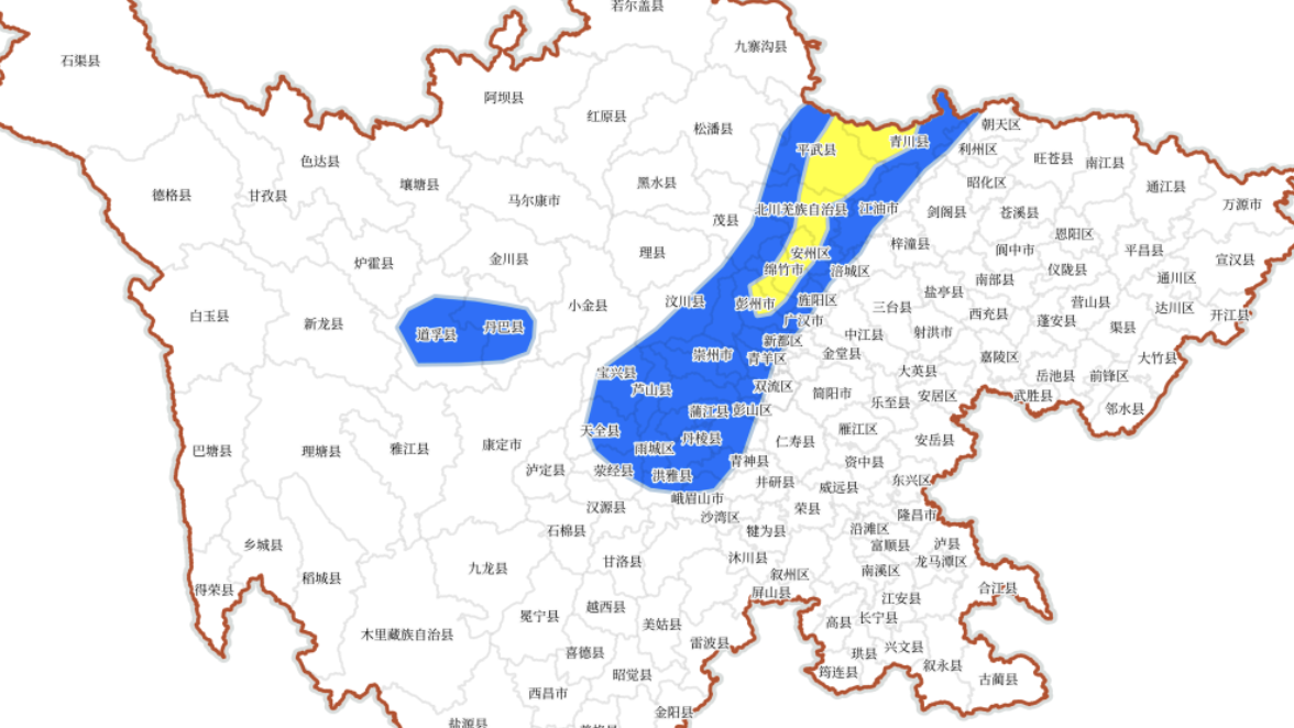 预警升级！四川发布山洪灾害黄色预警