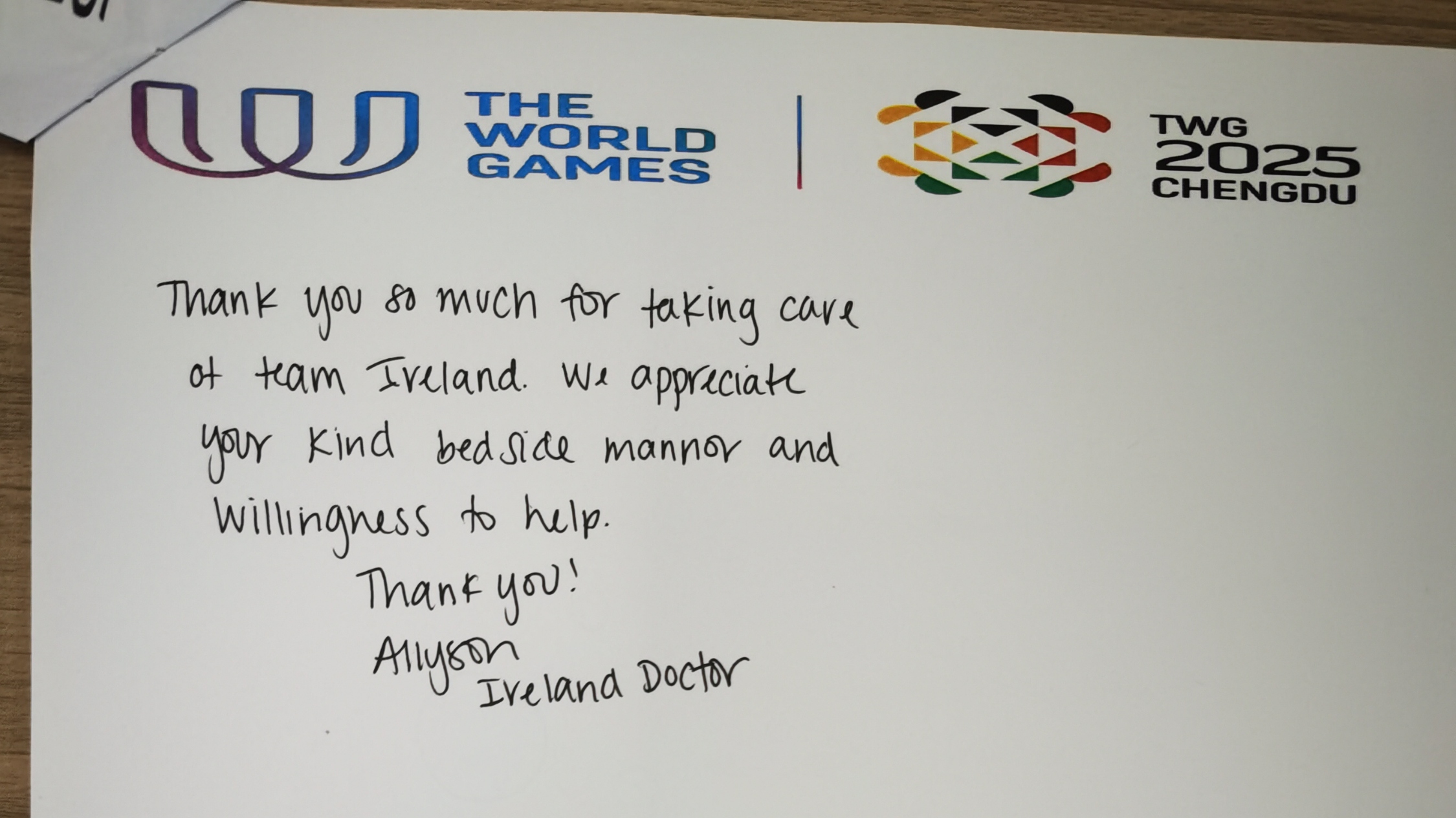 “意见簿”变“感谢信”！成都东部新区赛区收获外国运动员致谢