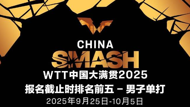 WTT中国大满贯首批名单公布，孙颖莎王楚钦出战