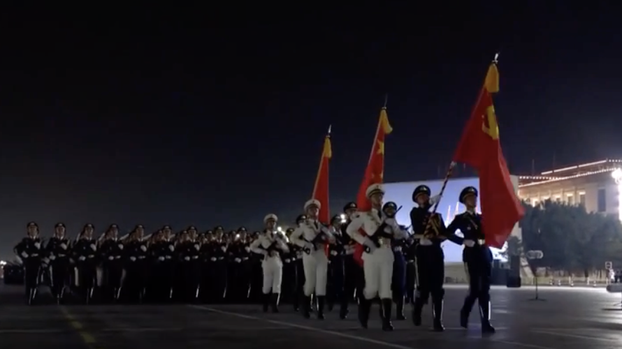 现场画面！纪念中国人民抗日战争暨世界反法西斯战争胜利80周年大会第二次综合演练顺利完成