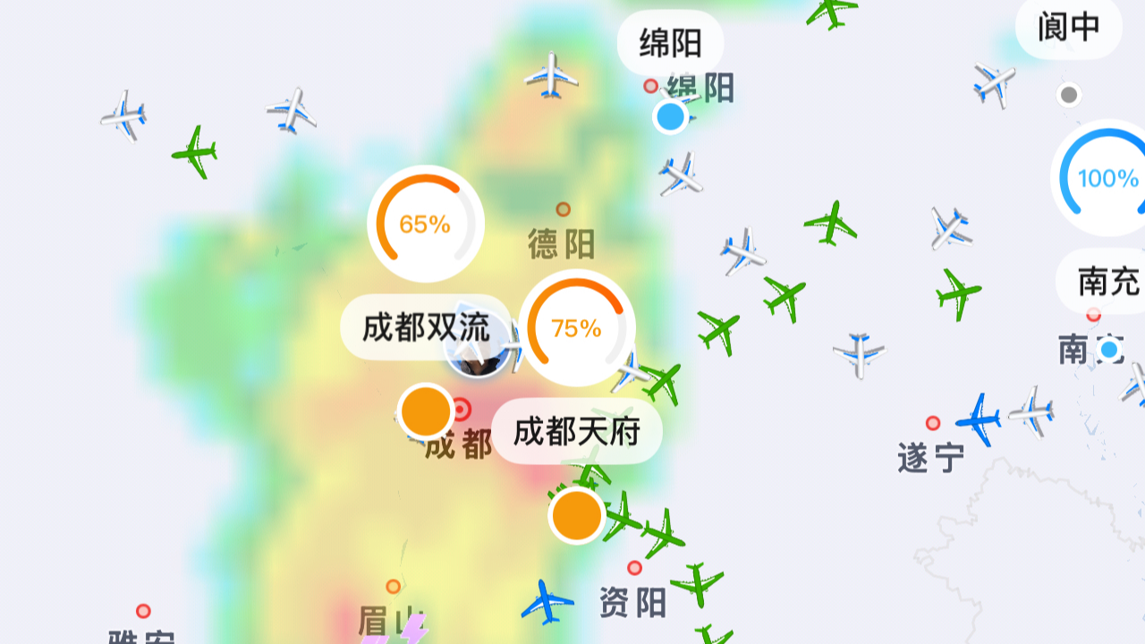 强降雨天气对成都两场航班影响暂不大 旅客可按计划正常出行