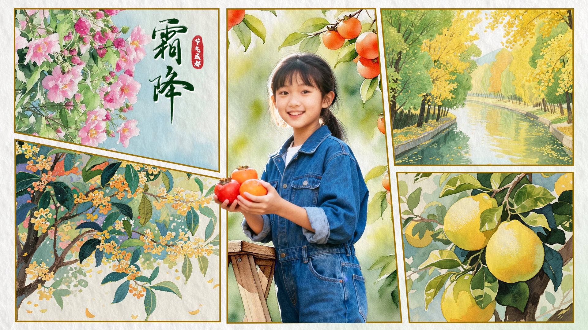 节气成都｜霜降至，秋意浓！用AI“花字”定格成都秋日芳华