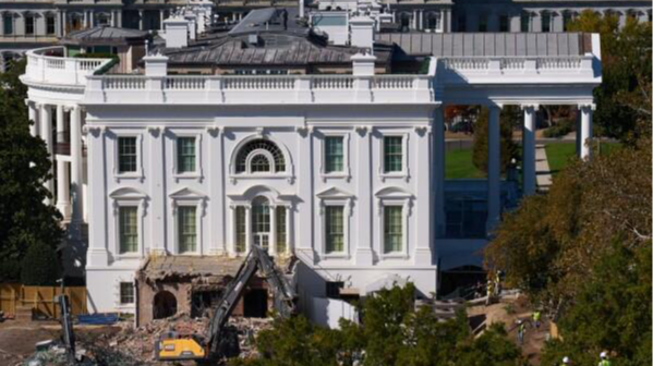 美国白宫东翼已被彻底拆除