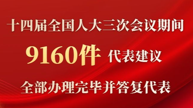 十四届全国人大三次会议9160件代表建议全部办理完毕