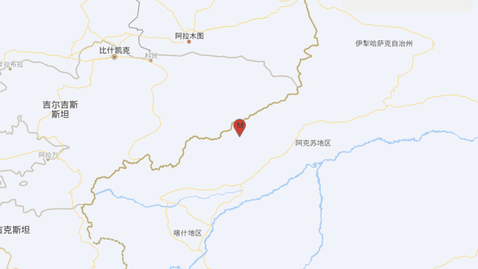 新疆克孜勒苏州阿合奇县发生6.0级地震