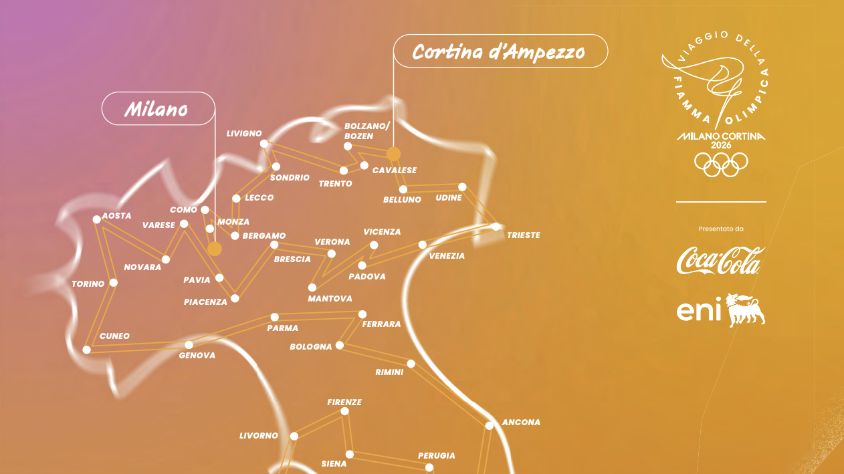 米兰冬奥会火炬开始在意大利传递