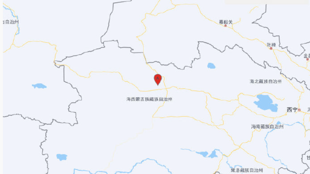 青海海西州直辖区附近发生4.9级左右地震
