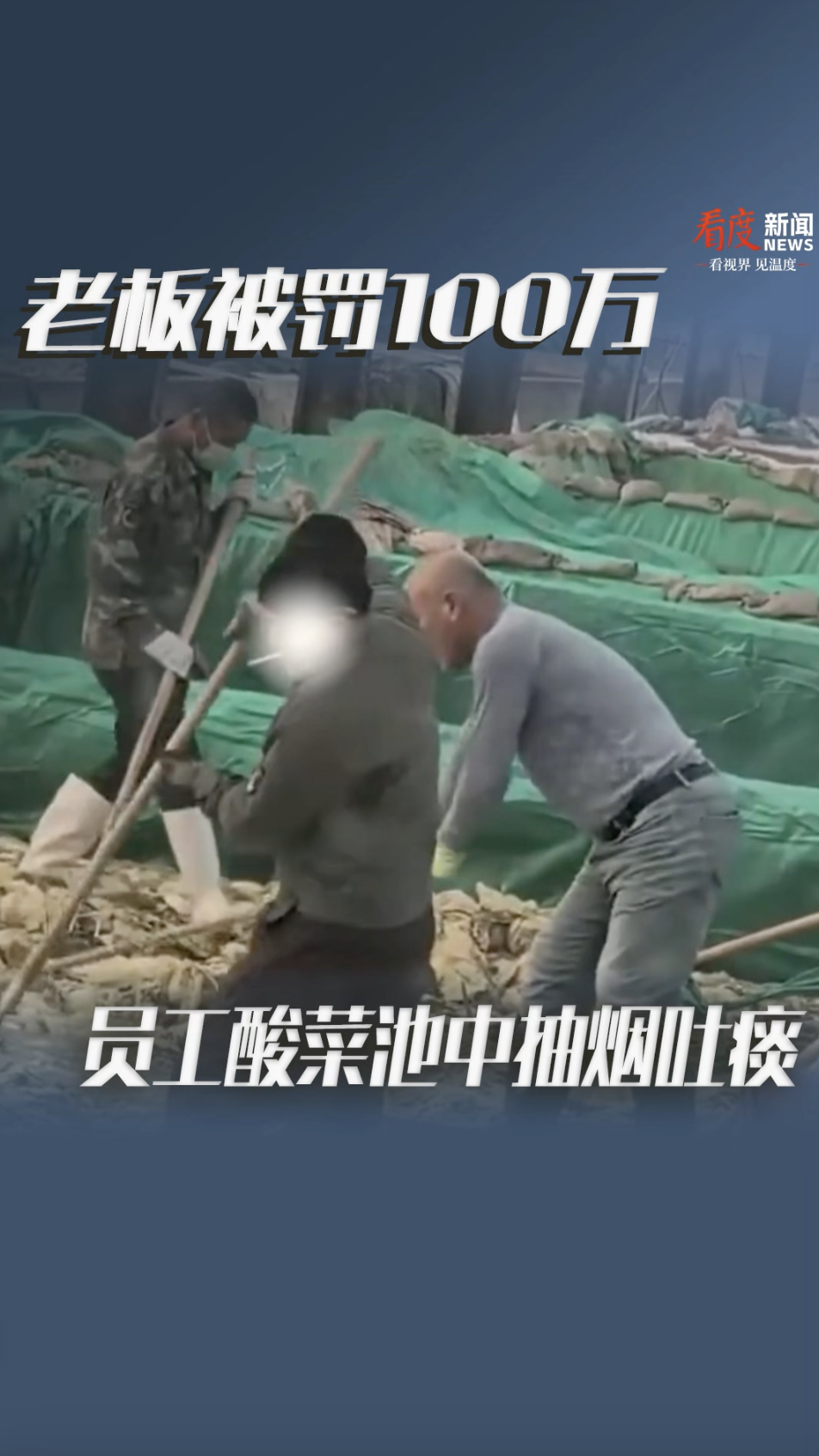 视频｜辽宁一员工酸菜池中抽烟吐痰 法定代表人被罚100万元！