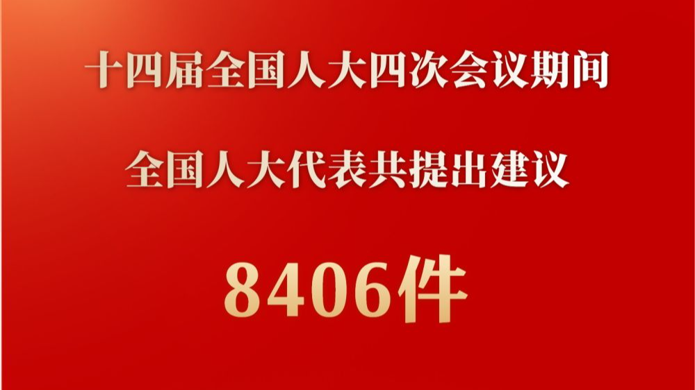 十四届全国人大四次会议8406件代表建议统一交办