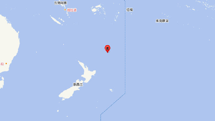 新西兰克马德克群岛以南发生6.1级地震，震源深度10千米