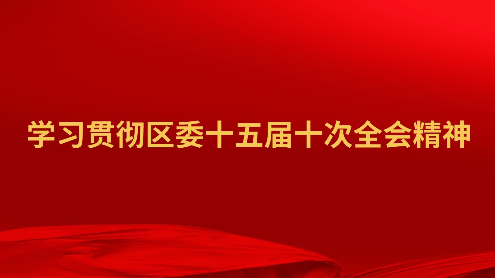 学习贯彻区委十五届十次全会精神
