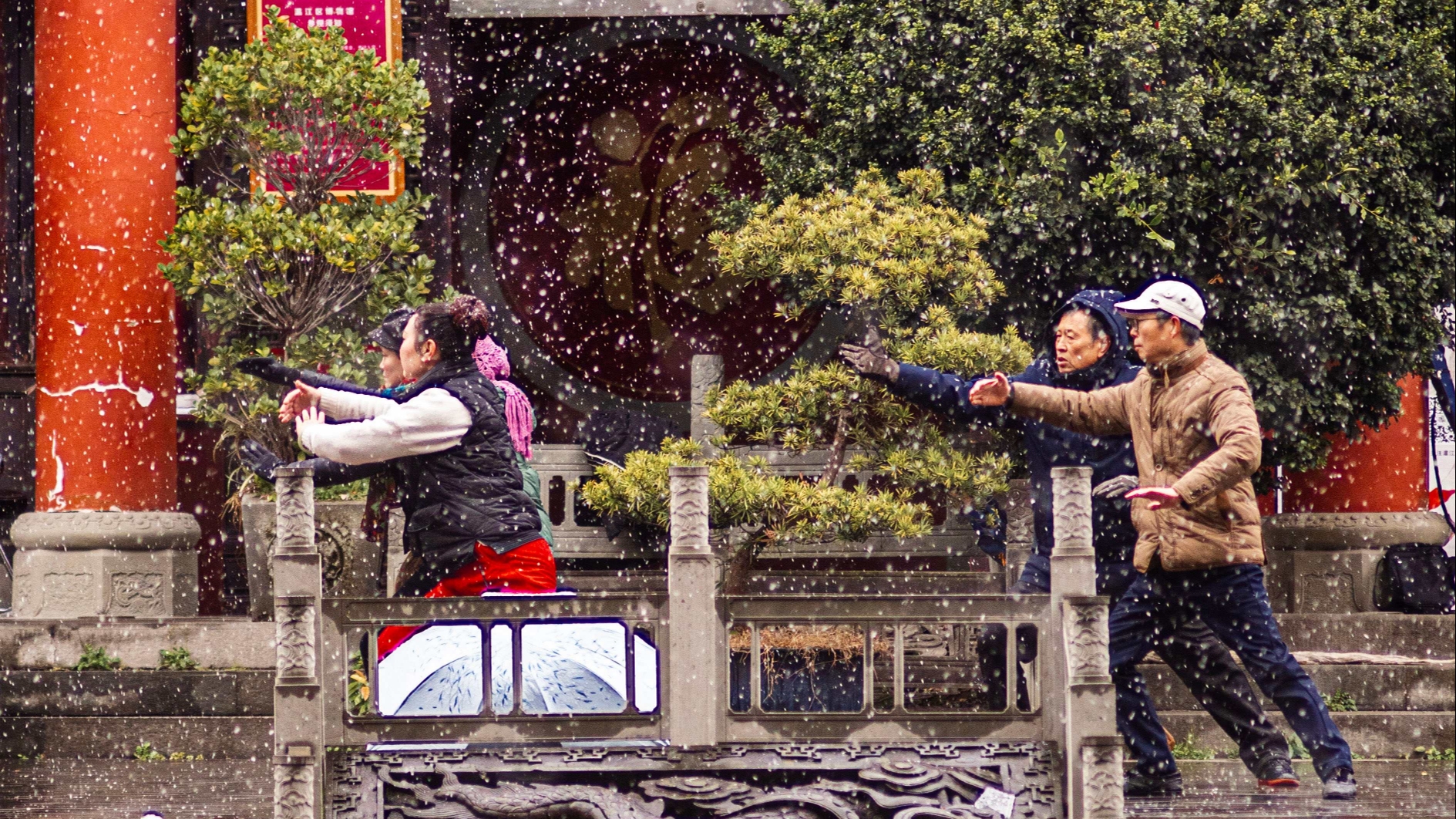 初雪轻舞韵悠长