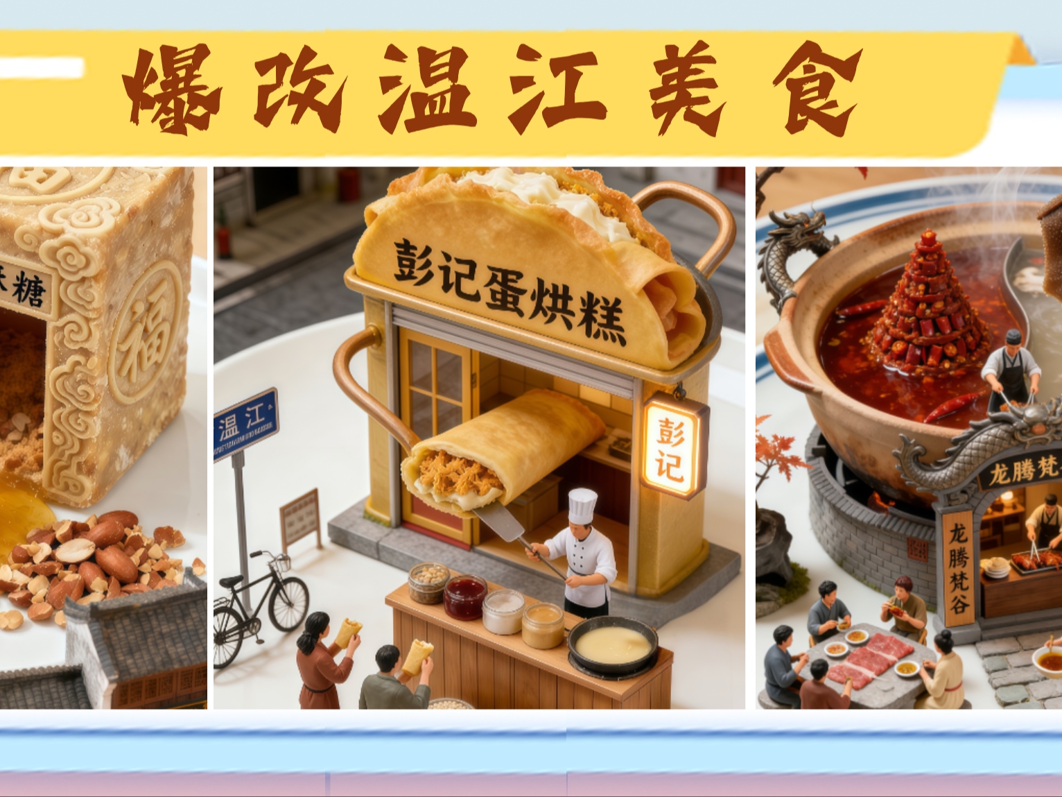 🤗AI爆改美食！元旦来温江满足你的舌尖体验~