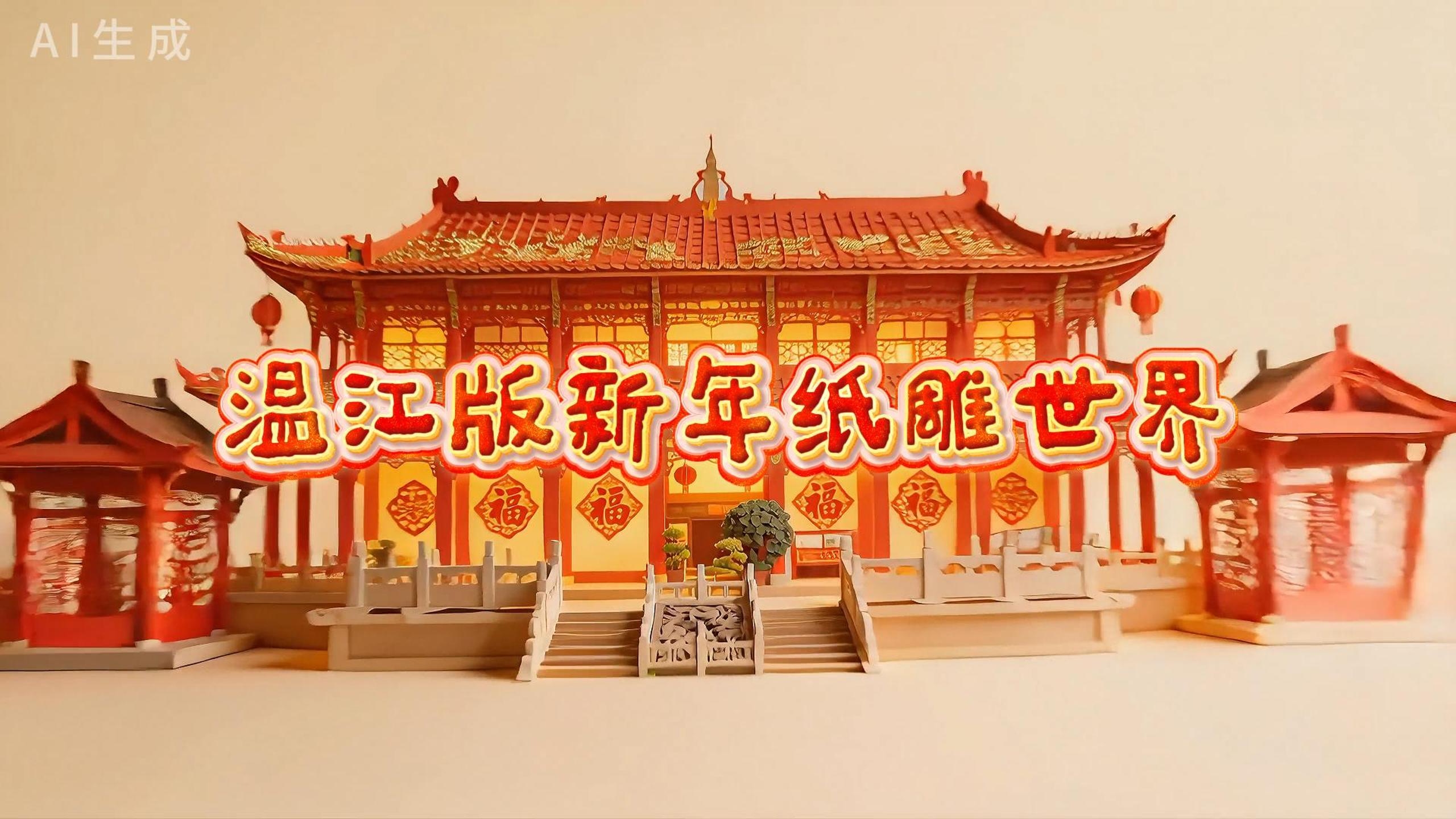 温江版新年纸雕世界#活力温江年·马上有福来