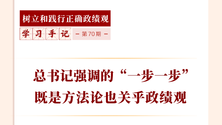 学习手记丨总书记强调的“一步一步”既是方法论也关乎政绩观